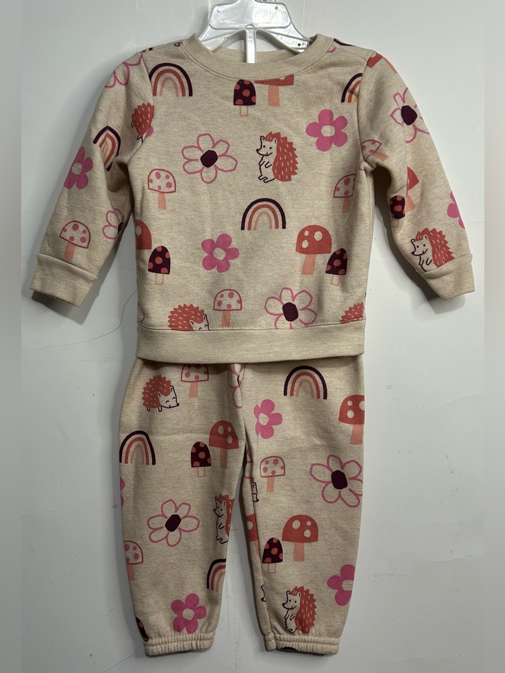 5 for $25🔥Garanimals Mushroom Print Sweatshirt & Pants Set Size 12-18M